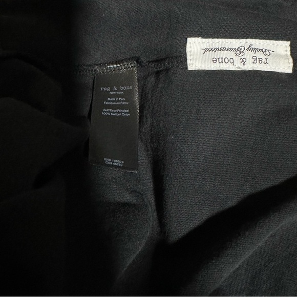 rag & bone Men's Black Johnny Slub Polo SZ Large Quiet Luxury NWT Retail $148 - Picture 3 of 7